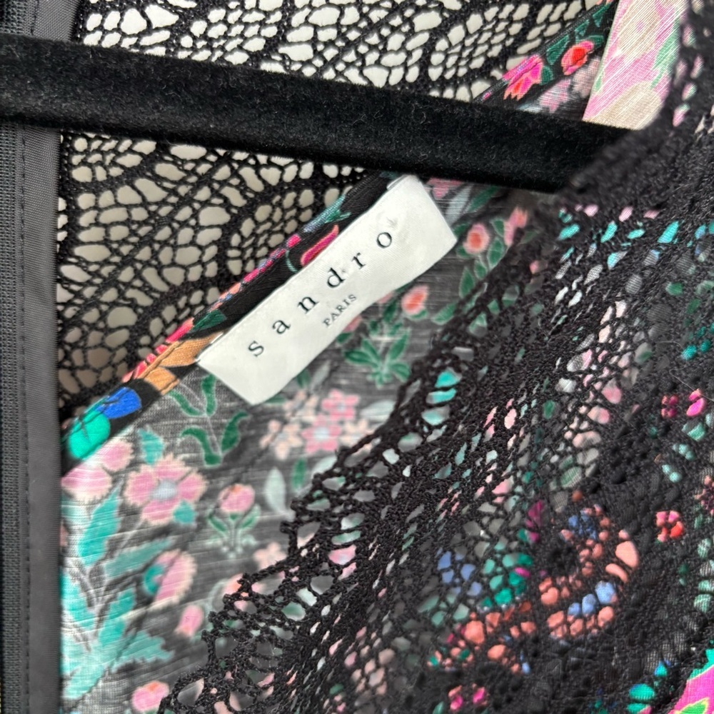 Sandro Iveane Floral Mini Dress Size 36/4‎ - Picture 2 of 12